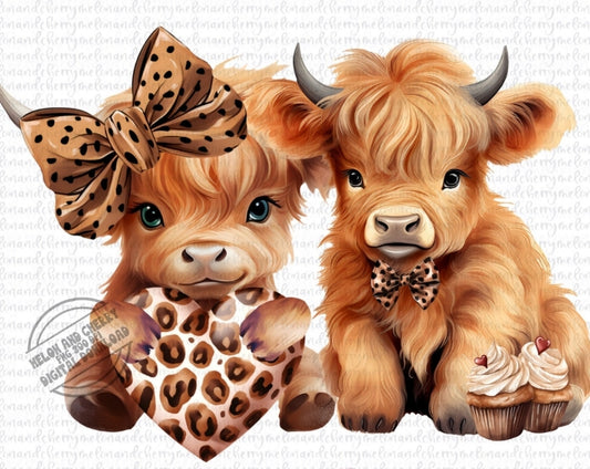 Double Leopard Highland  cow