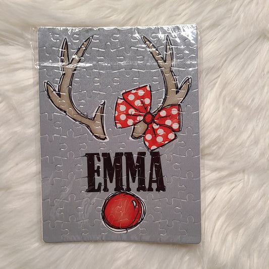 Personalized girl Christmas Puzzle