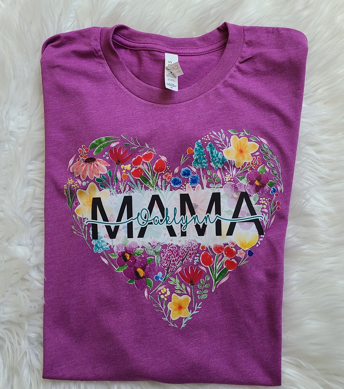 Personalized Mama/Grandma Any name heart