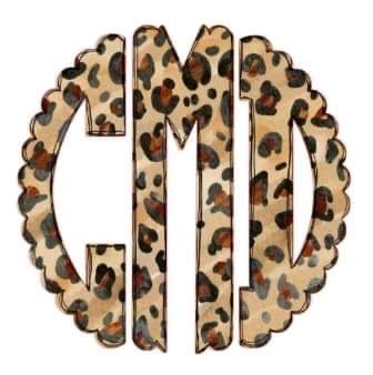 Leopard Monogram Tumbler