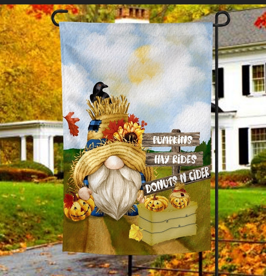 Personlized Gnome Fall Flag