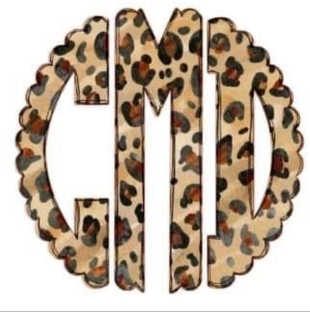 Leopard Monogram Set – Carlee's Customs