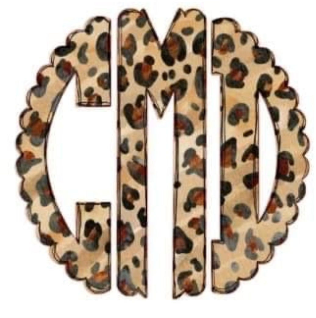 Leopard Monogram Joggers