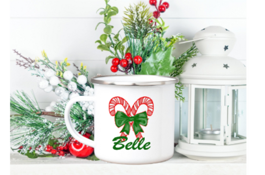 Personalized Christmas Mug  Candys Cane