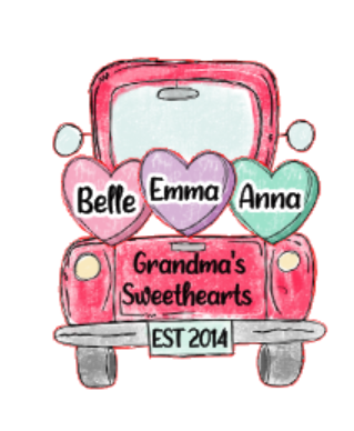 Customizable Mama/Grandmother/Name Valentine Heart Sublimation Dishtowel