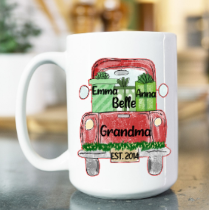 Personalized Truck Mug (any names)