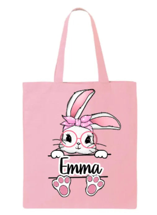 Girls Personalized Easter Tote
