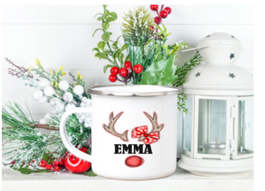 Personalized Christmas Mug Reindeer GIRL